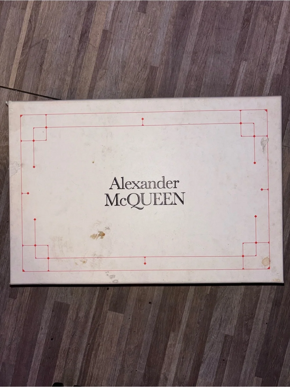 Alexander McQUEEN White Designer Shoe Box